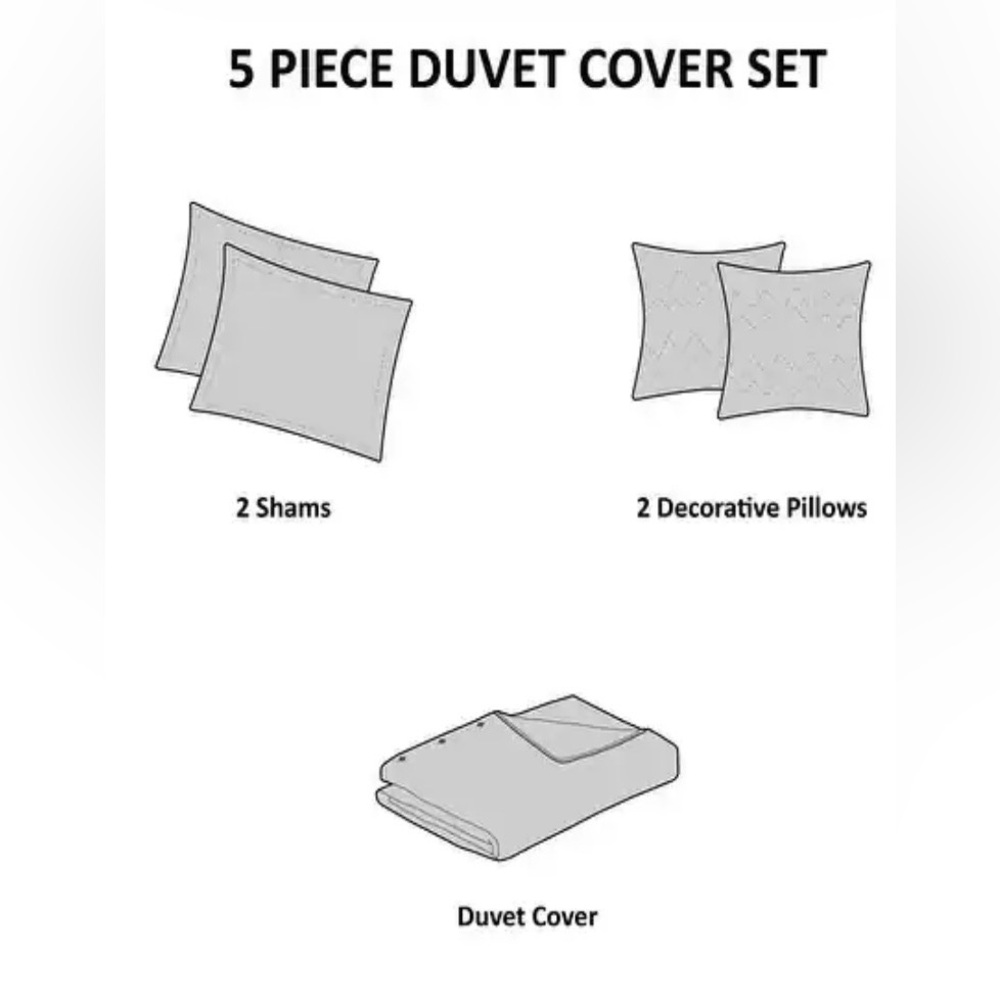 Harbor House Livia 5 Piece Cotton Duvet Cover Set Queen - Picture 10 of 13